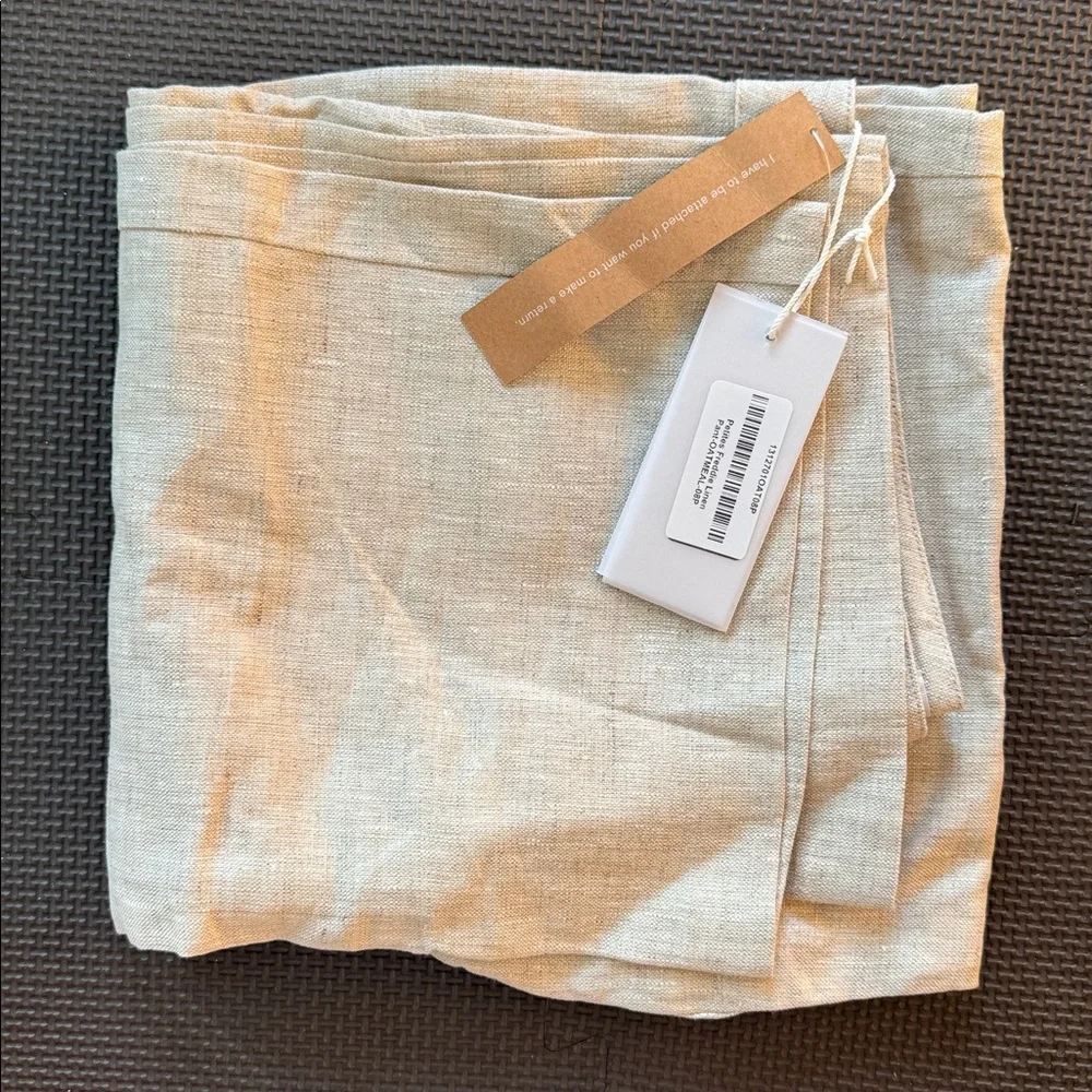 Reformation Petites Freddie Linen Pant Oatmeal - Size 8P NWT - Picture 7 of 7